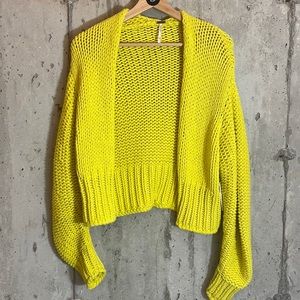 FREE PEOPLE LEMON KNIT CARDIGAN • size S